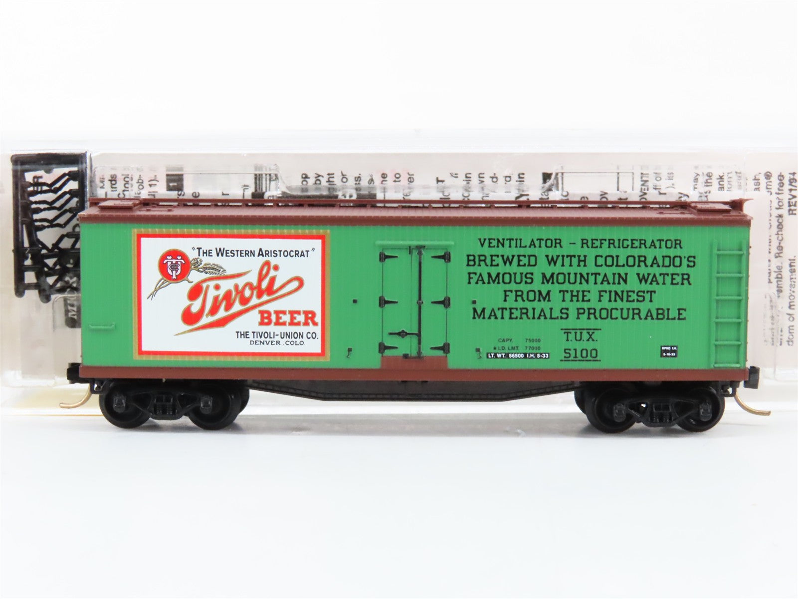 N Scale Micro-Trains MTL 49440 Tivoli Beer 40' Double-Sheathed Wood Reefer RTR