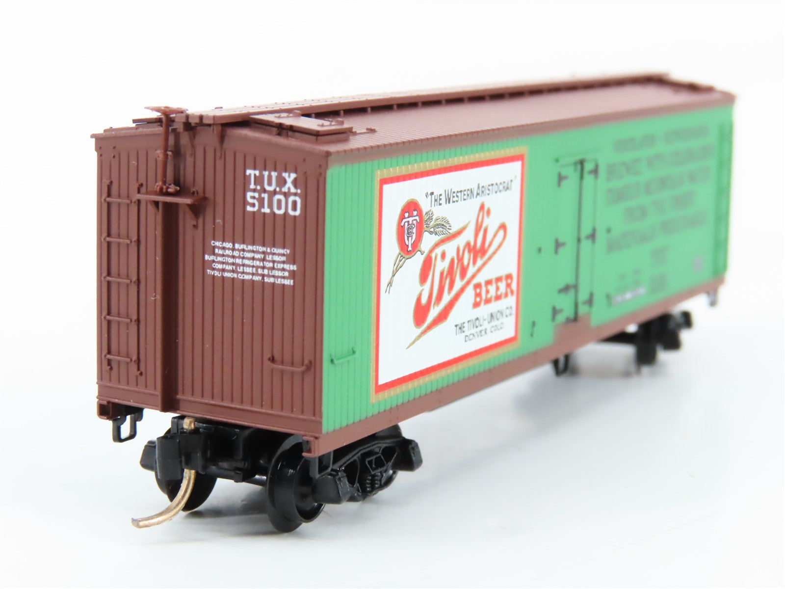 N Scale Micro-Trains MTL 49440 Tivoli Beer 40' Double-Sheathed Wood Reefer RTR