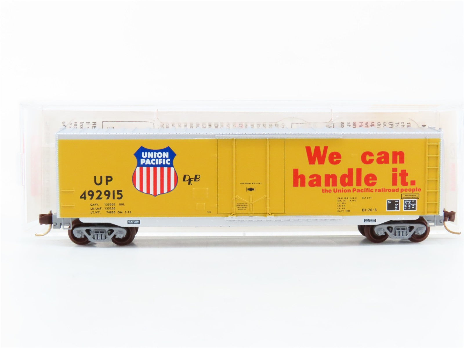 N Scale Micro-Trains MTL 38240 UP Union Pacific 50' Box Car 492915 RTR