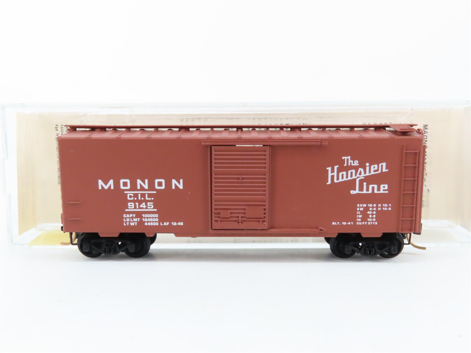 N Kadee Micro-Trains MTL 20740 CIL Monon The Hoosier Line 40' Box Car 9145 RTR