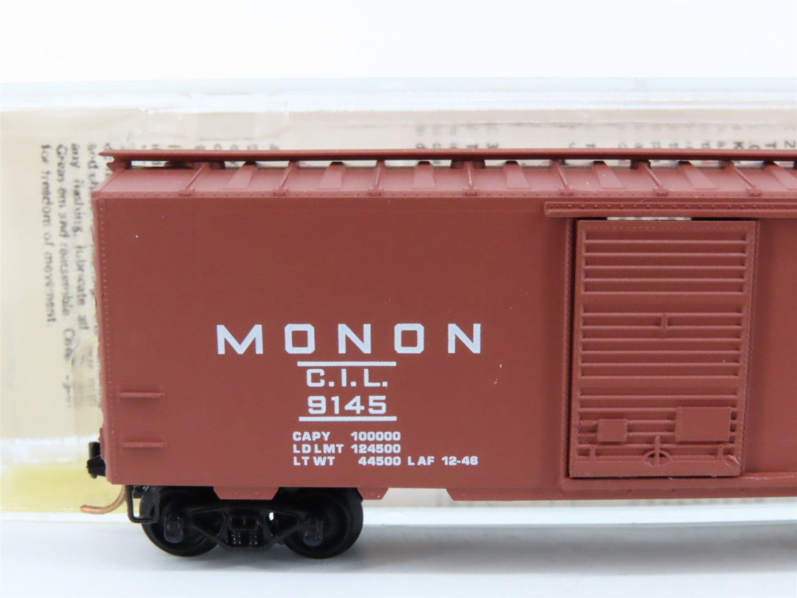 N Kadee Micro-Trains MTL 20740 CIL Monon The Hoosier Line 40' Box Car 9145 RTR