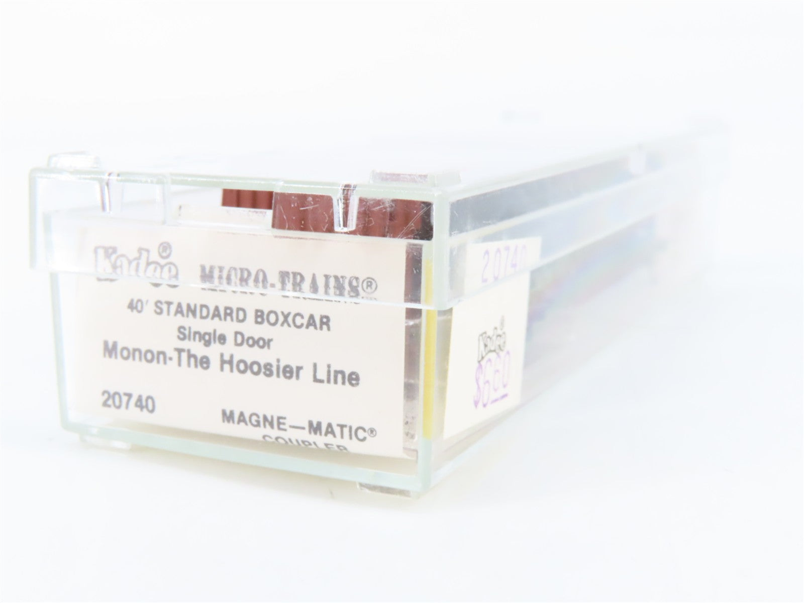 N Kadee Micro-Trains MTL 20740 CIL Monon The Hoosier Line 40' Box Car 9145 RTR