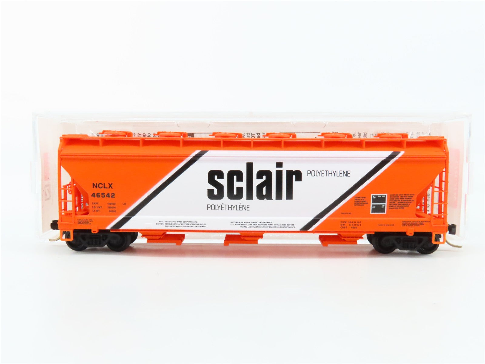 N Scale Micro-Trains MTL 93040 Sclair 3-Bay ACF Center Flow Covered Hopper RTR