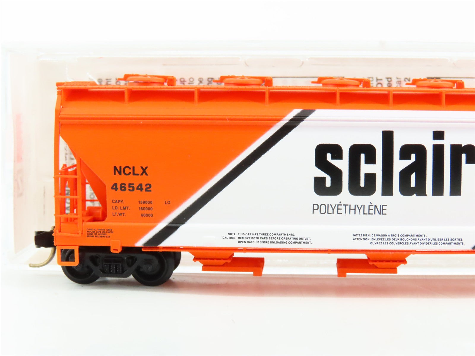 N Scale Micro-Trains MTL 93040 Sclair 3-Bay ACF Center Flow Covered Hopper RTR