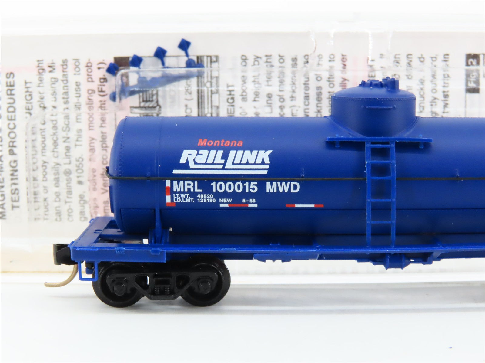 N Scale Micro-Trains MTL 65390 Montana Rail Link 39' Single Dome Tank Car RTR