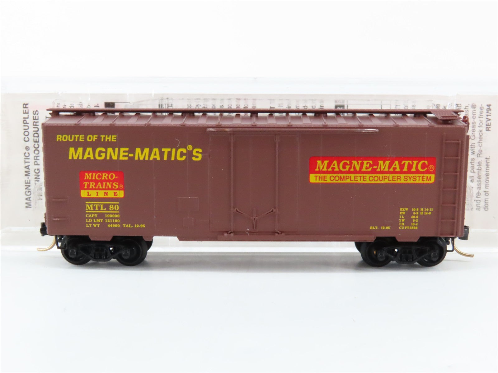 N Scale Micro-Trains MTL 21200 Route Of The Magne-Matics 40' Box Car 80 RTR
