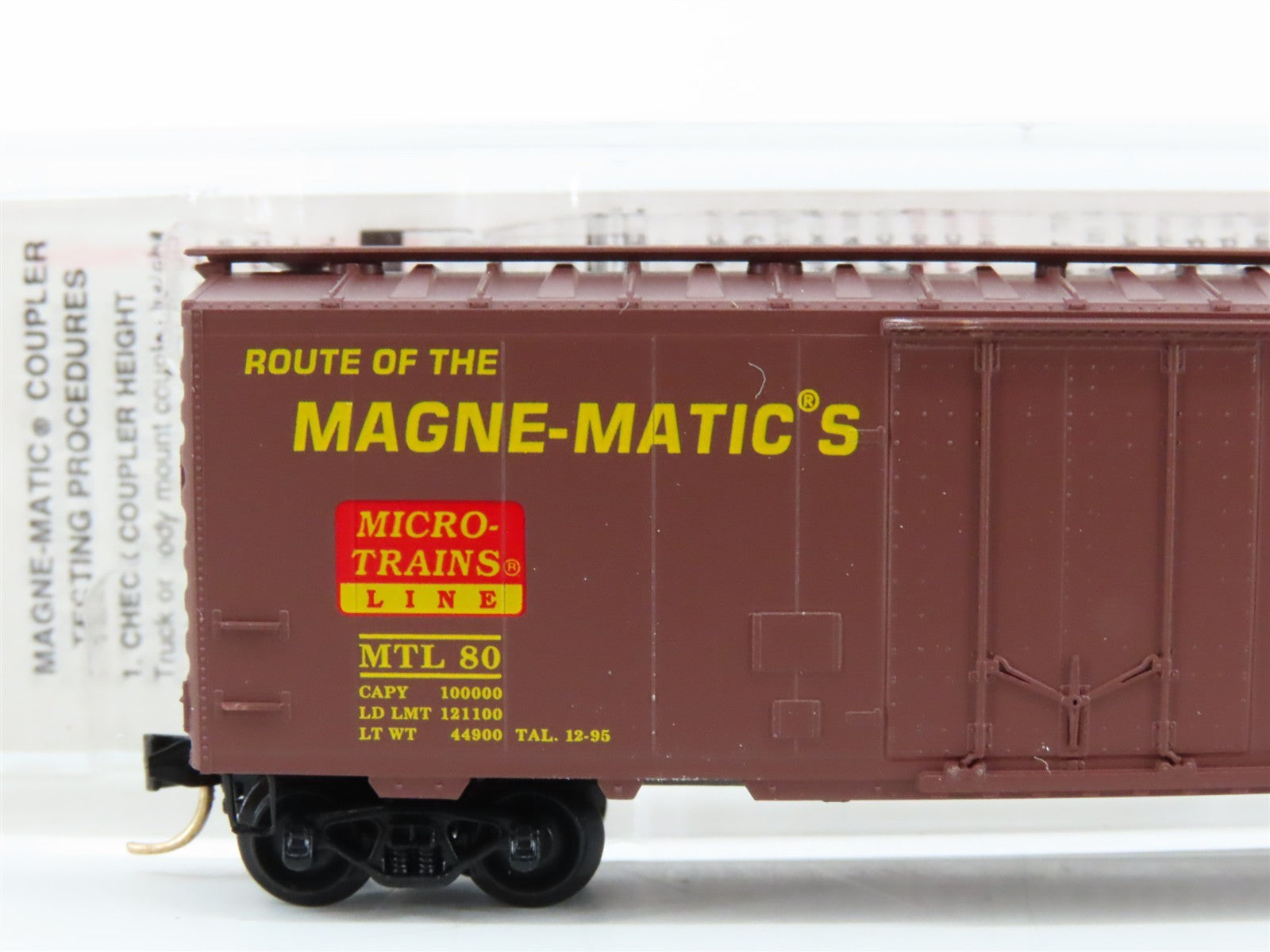 N Scale Micro-Trains MTL 21200 Route Of The Magne-Matics 40' Box Car 80 RTR