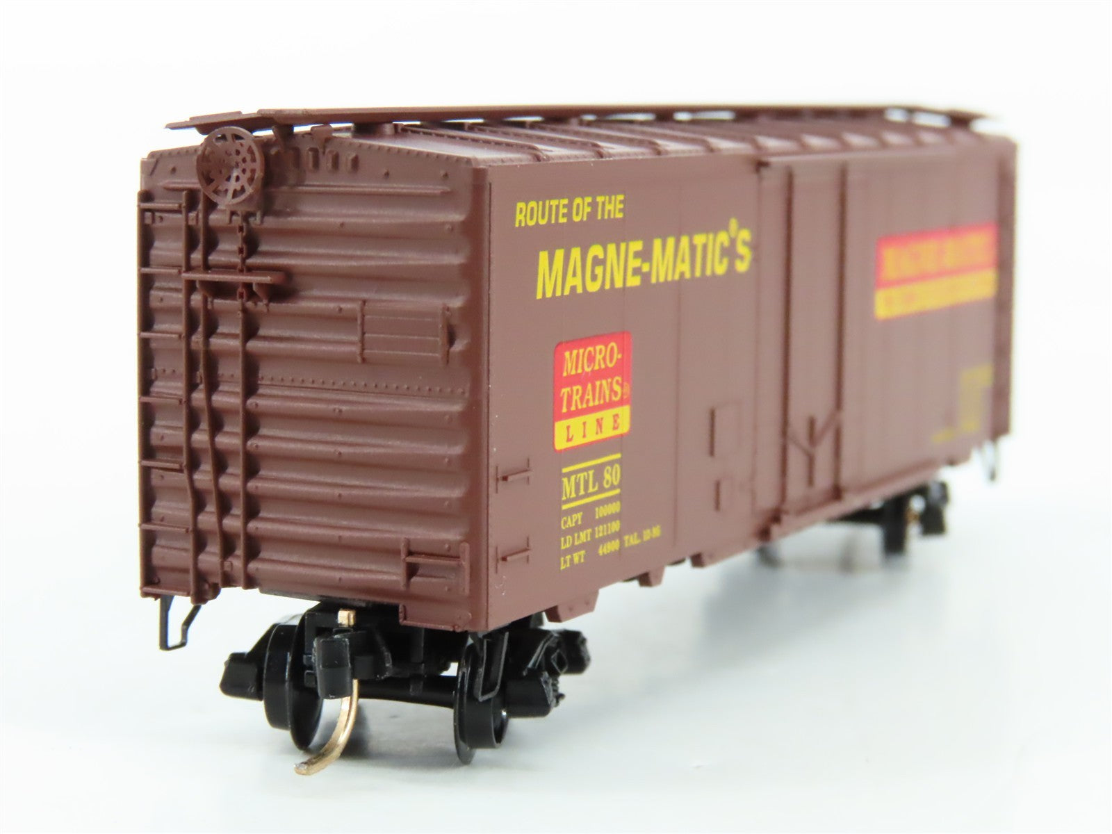 N Scale Micro-Trains MTL 21200 Route Of The Magne-Matics 40' Box Car 80 RTR