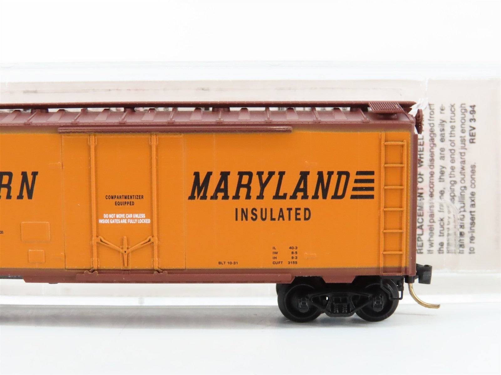 N Scale Micro-Trains MTL 21240 WMRX Western Maryland 40' Plug Door Boxcar 14 RTR