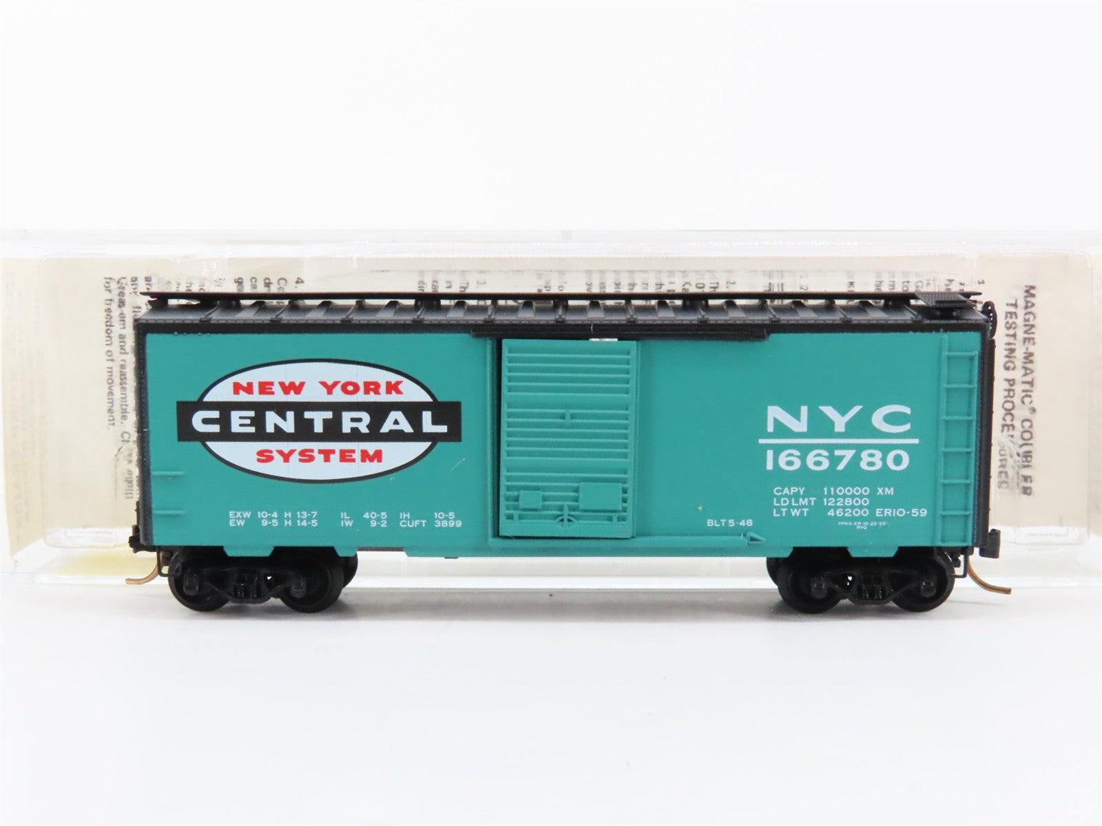 N Scale Kadee Micro-Trains MTL 20390 NYC New York Central 40' Box Car 166780 RTR