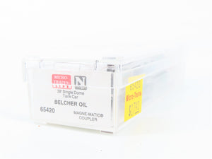 N Scale Micro-Trains MTL 65420 BEPX Belcher Oil Co. 39' Single Dome Tank Car RTR