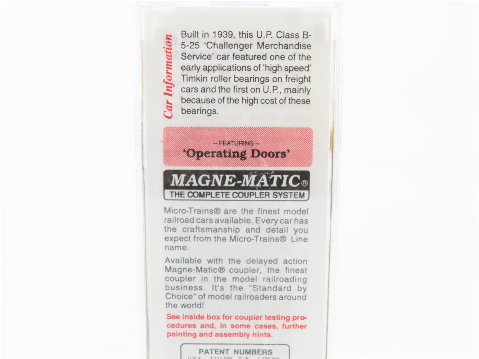 N Scale Micro-Trains MTL 23230 UP Union Pacific Challenger 40' Box Car 9149 RTR