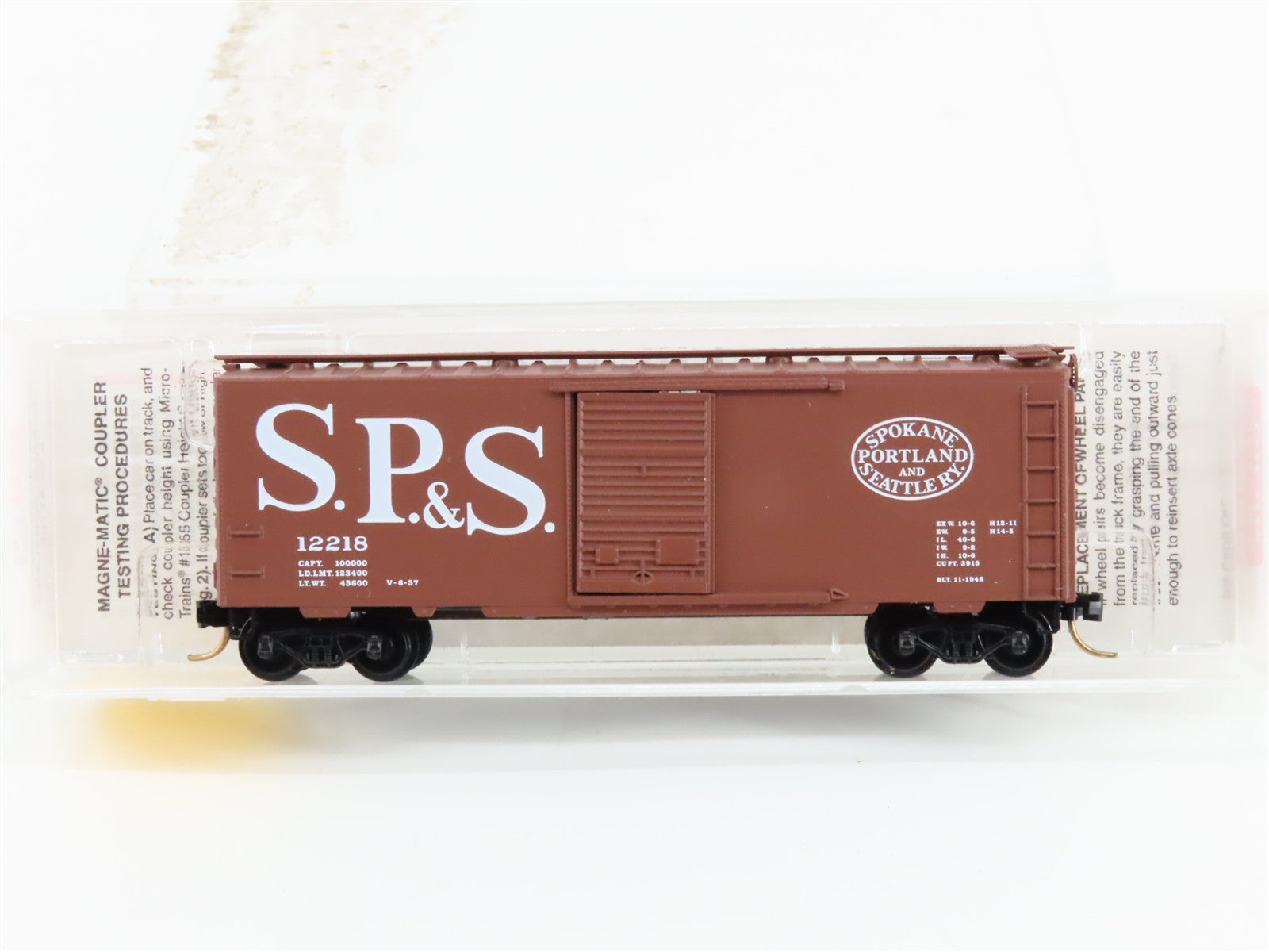 N Scale Micro-Trains MTL 20850 SP&S Spokane, Portland & Seattle 40' Boxcar 12218