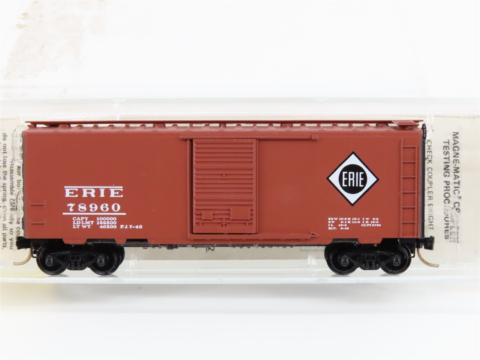 N Scale Kadee Micro-Trains MTL 20870 Erie 40' Single Door Box Car 78960 RTR