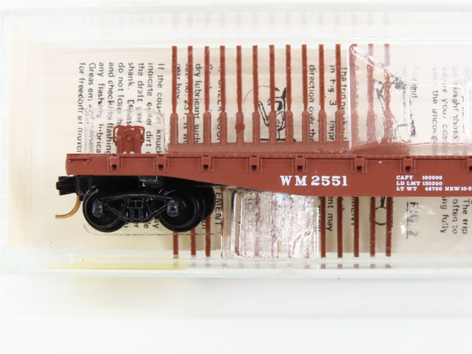 N Scale Micro-Trains MTL 45160 WM Western & Maryland 50' Flat Car 2551 RTR