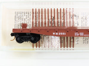 N Scale Micro-Trains MTL 45160 WM Western & Maryland 50' Flat Car 2551 RTR