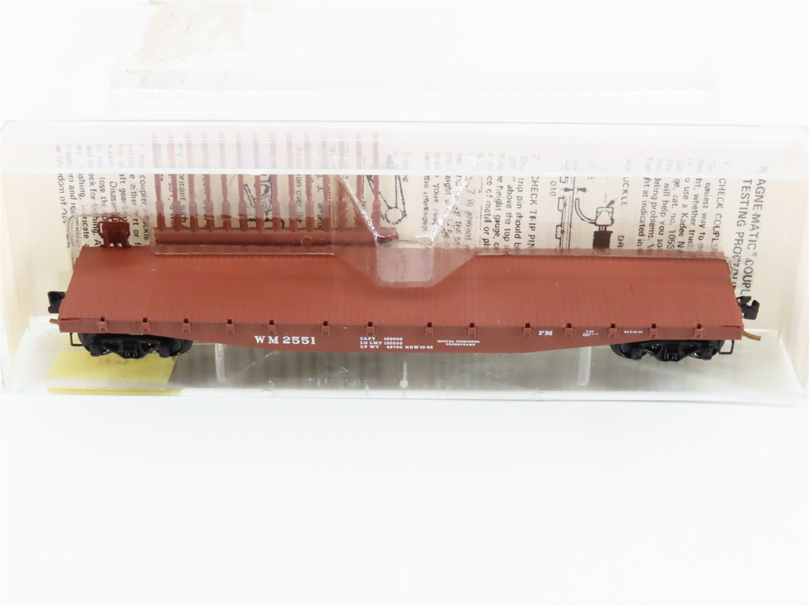 N Scale Micro-Trains MTL 45160 WM Western & Maryland 50' Flat Car 2551 RTR