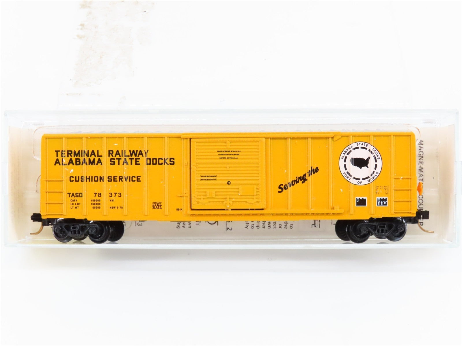 N Scale Kadee Micro-Trains MTL 25160 TASD Alabama State Docks 50' Box Car 78373