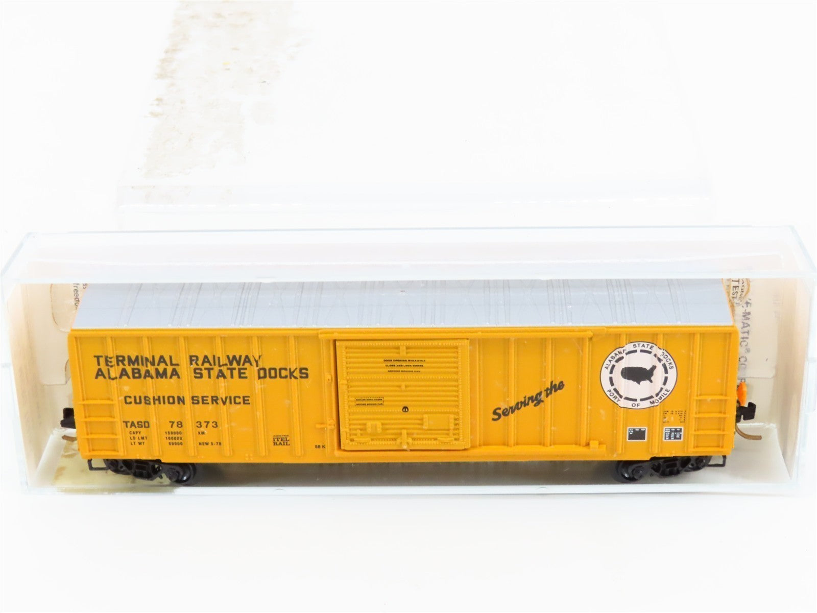 N Scale Kadee Micro-Trains MTL 25160 TASD Alabama State Docks 50' Box Car 78373