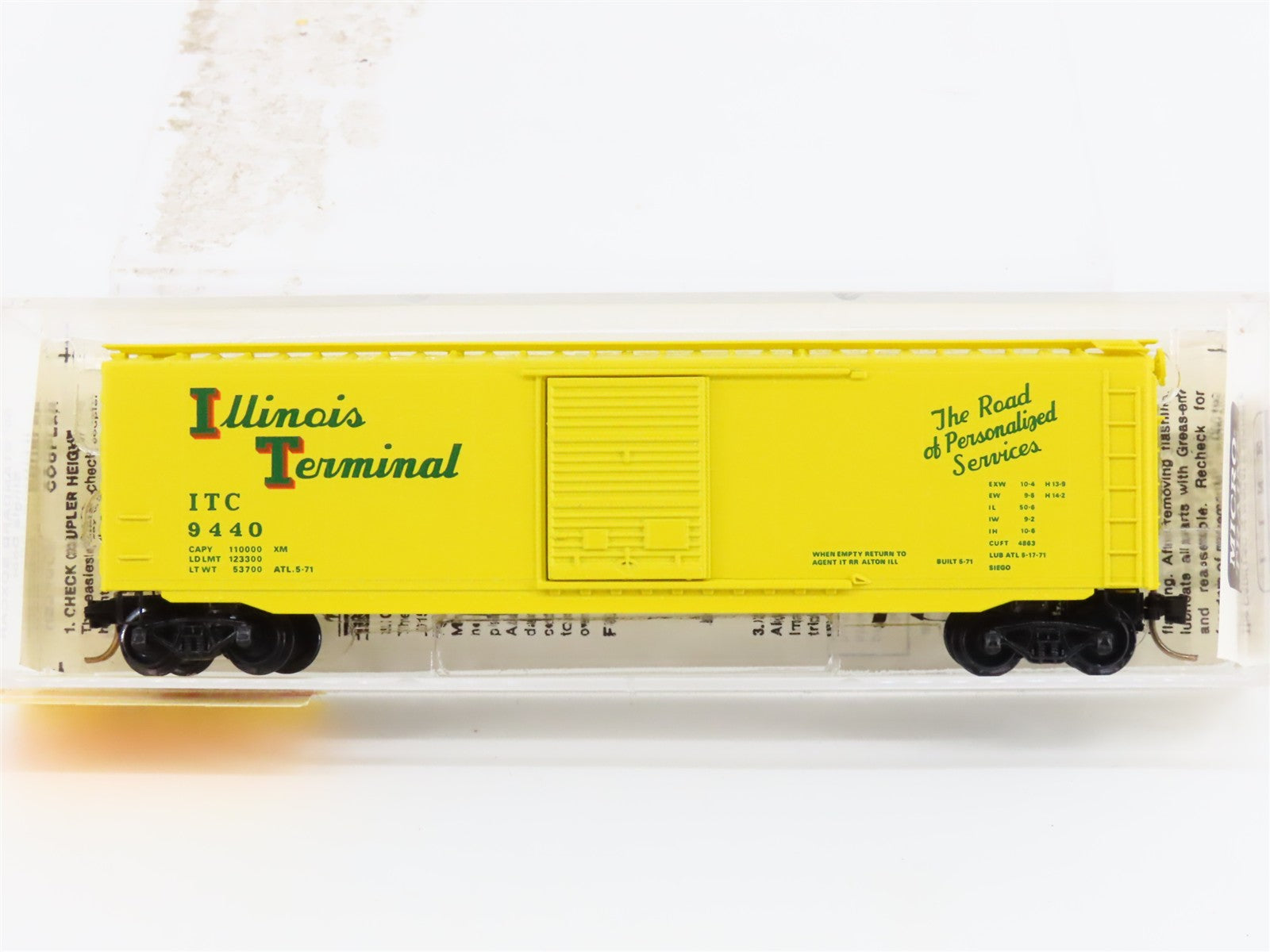 N Scale Micro-Trains MTL 31010 ITC Illinois Terminal 50' Box Car 9440 RTR