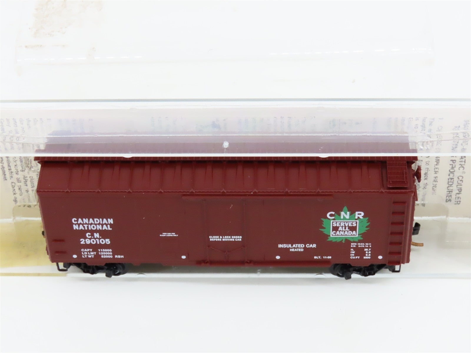 N Scale Kadee Micro-Trains MTL 21120 CN Canadian National 40' Box Car 290105 RTR