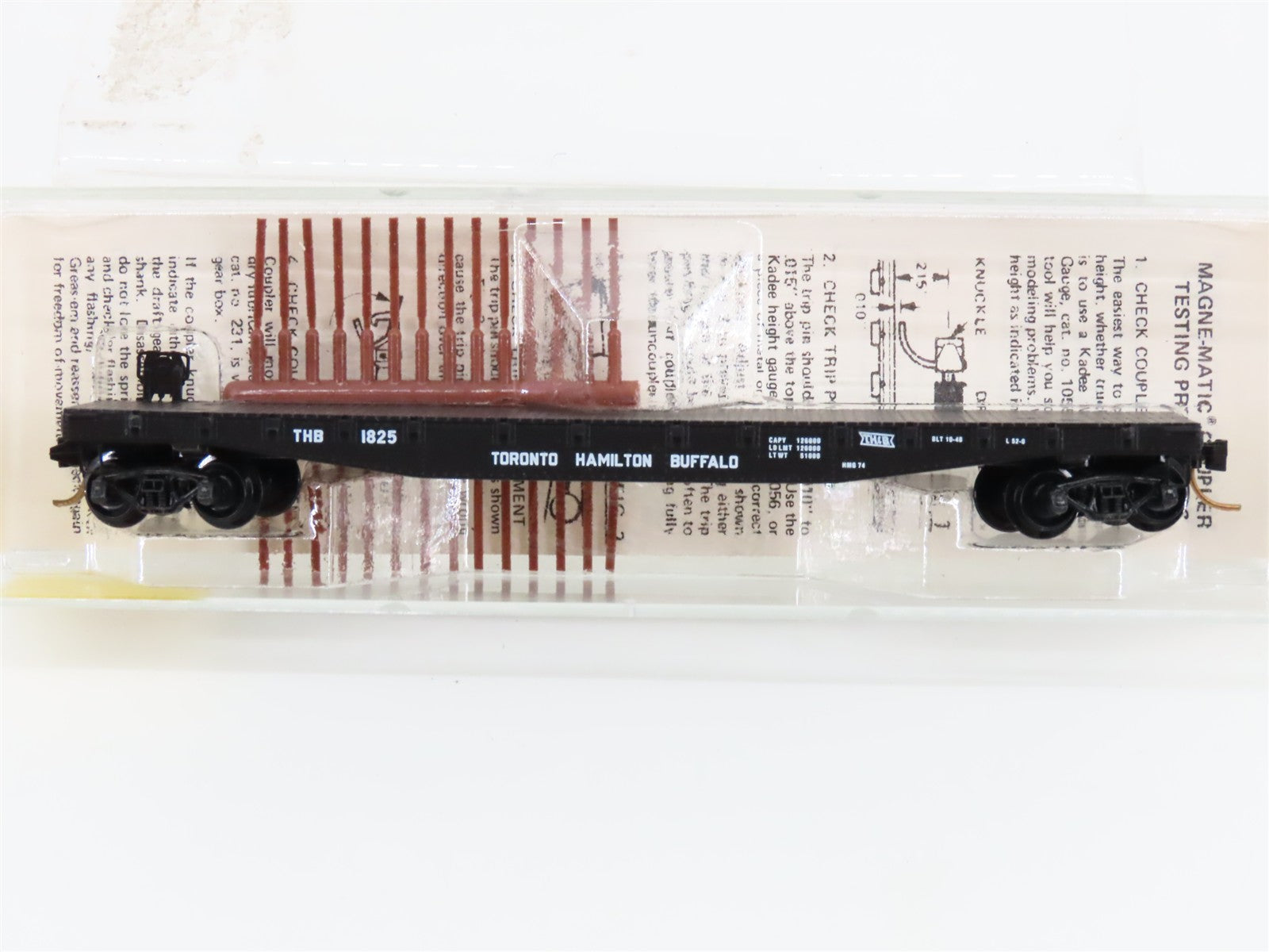 N Scale Micro-Trains MTL 45150 Toronto Hamilton Buffalo 50' Flat Car RTR
