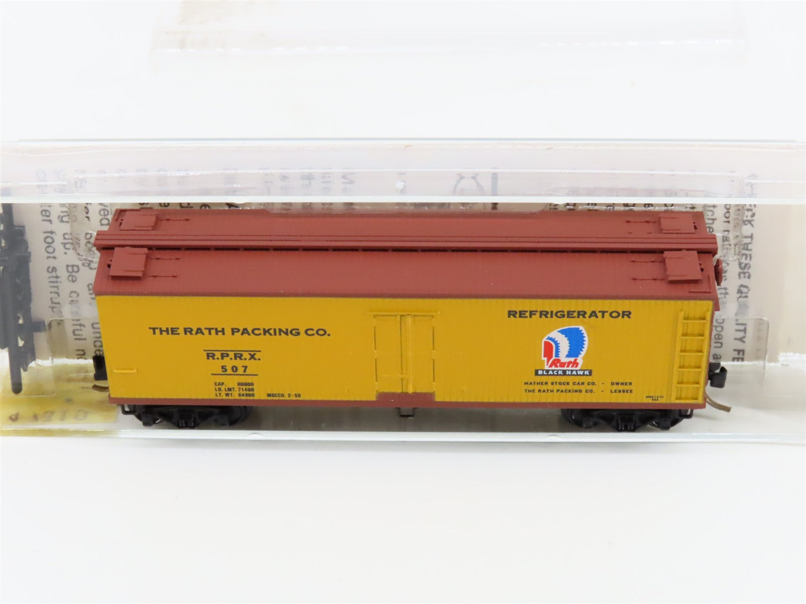 N Scale Micro-Trains MTL 47310 Rath Packing Co. 40' Wood-Sheathed Reefer RTR