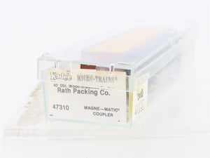 N Scale Micro-Trains MTL 47310 Rath Packing Co. 40' Wood-Sheathed Reefer RTR