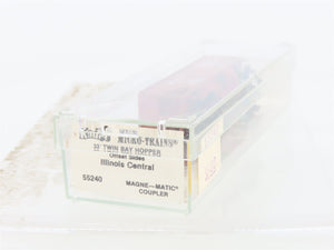 N Scale Micro-Trains MTL 55240 IC Illinois Central 33' 2-Bay Hopper 74825 RTR