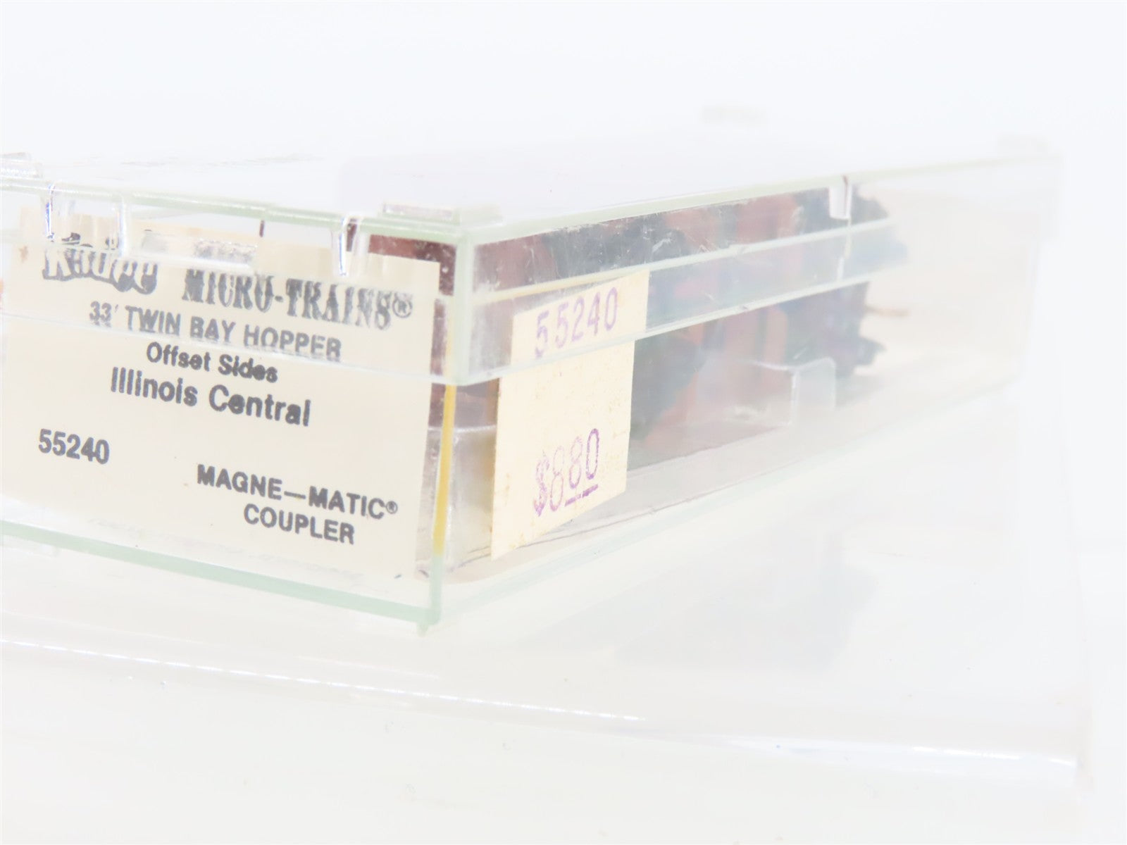N Scale Micro-Trains MTL 55240 IC Illinois Central 33' 2-Bay Hopper 74825 RTR