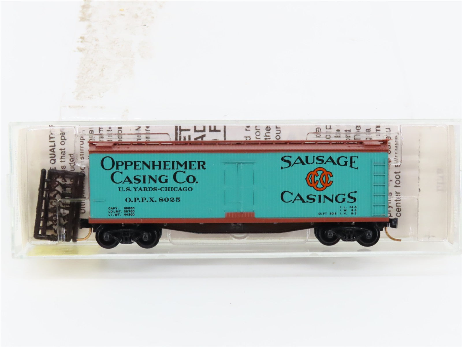 N Scale Micro-Trains MTL 49280 OPPX Oppenheimer Casing Co. 40' Reefer 8025 RTR
