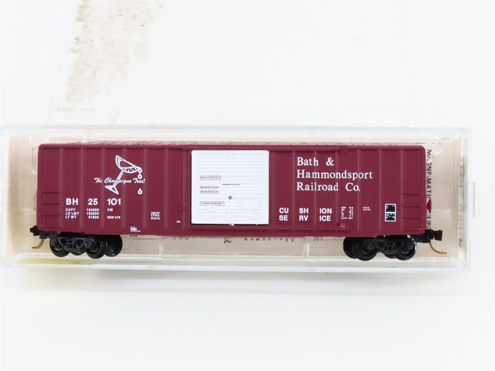 N Scale Kadee Micro-Trains MTL 25380 BH The Champagne Trail 50' Boxcar 25101 RTR