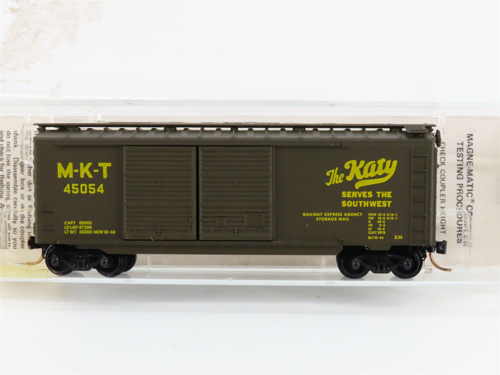N Scale Kadee Micro-Trains MTL 23150 MKT The Katy 40' Box Car 45054 RTR
