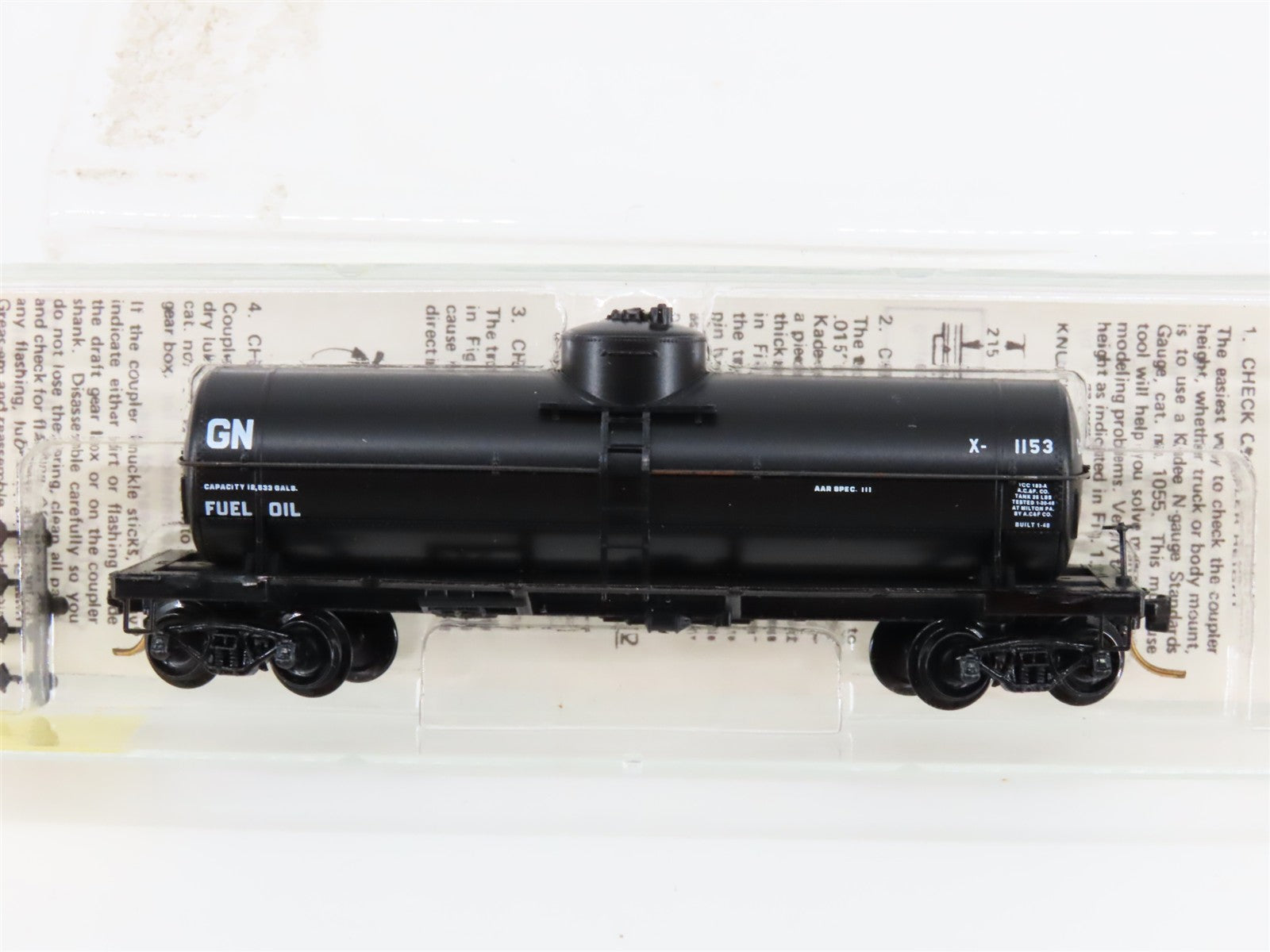 N Scale Micro-Trains MTL 65240 GN Great Northern 39' Tank Car X-1153 RTR