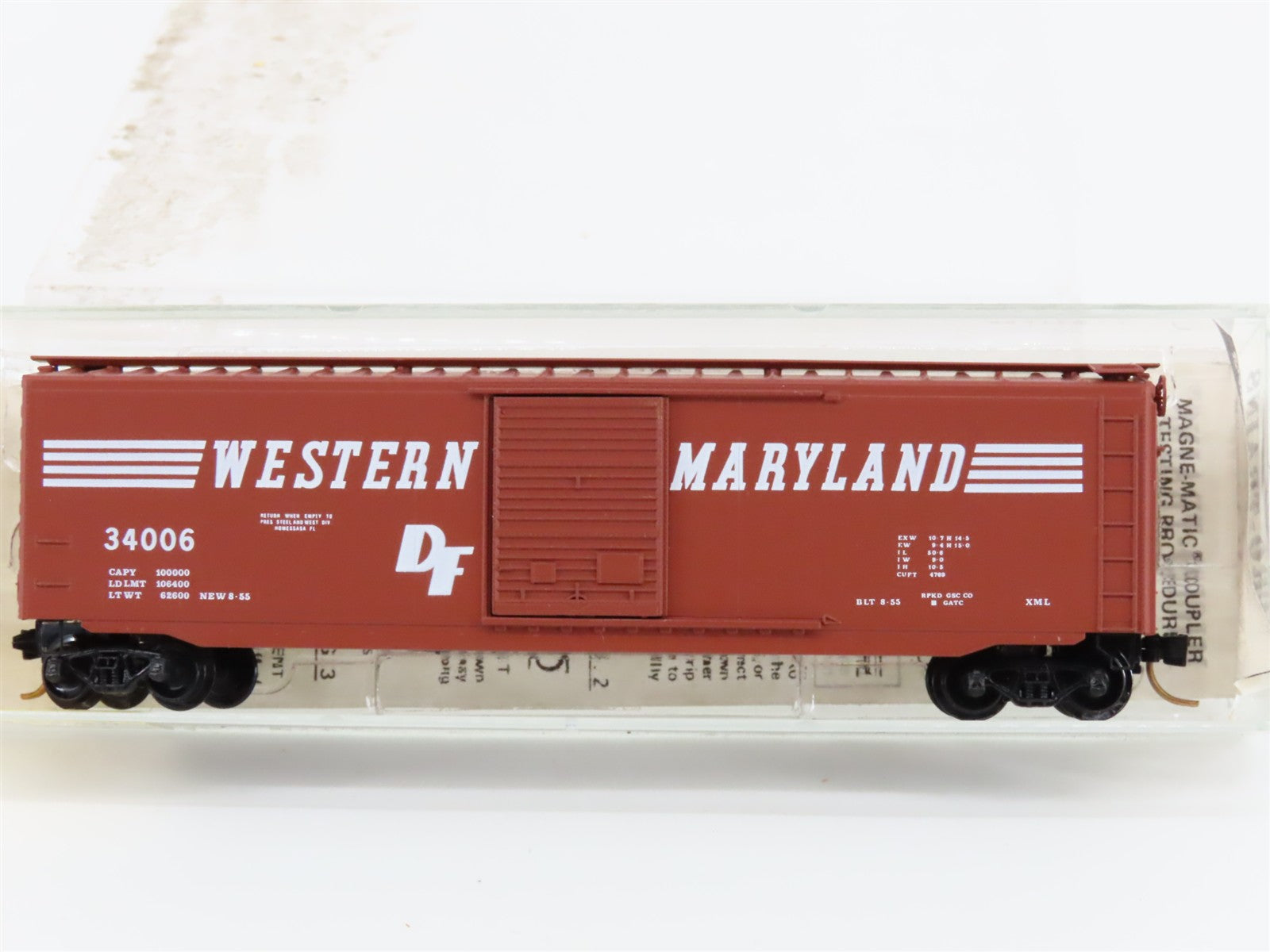 N Scale Micro-Trains MTL 31160 Western Maryland 50' Box Car 34006 RTR