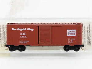 N Scale Kadee Micro-Trains MTL 20920 CG Central of Georgia 40' Box Car 4740 RTR