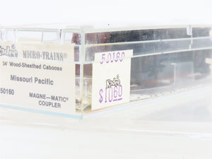N Scale Micro-Trains MTL 50160 Missouri Pacific 34' Wood-Sheathed Caboose RTR