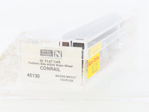 N Scale Micro-Trains MTL 45130 CR Conrail 50' Flat Car 715528 RTR
