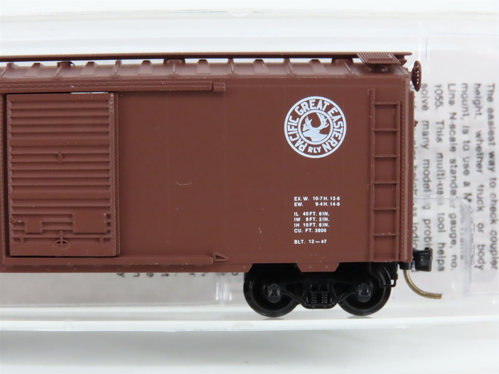 N Scale Micro-Trains MTL 20970 PGE Pacific Great Eastern 40' Box Car 4022 RTR