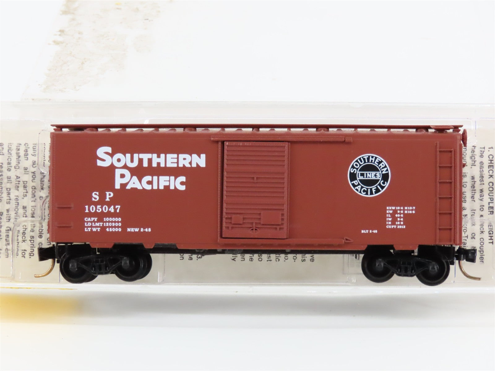 N Scale Micro-Trains MTL 20080 SP Southern Pacific 40' Box Car 105047 RTR