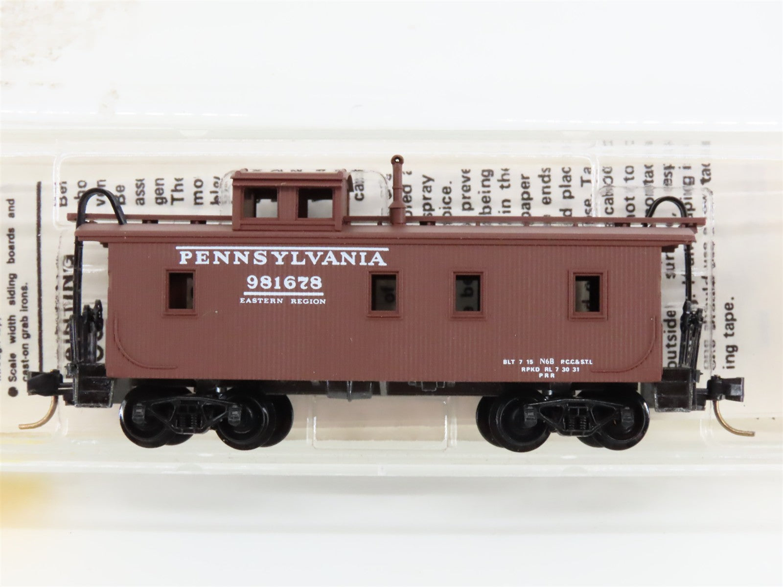 N Scale Micro-Trains MTL 51160 PRR Pennsylvania 34' Wood-Sheathed Caboose RTR