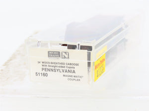 N Scale Micro-Trains MTL 51160 PRR Pennsylvania 34' Wood-Sheathed Caboose RTR