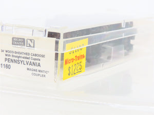 N Scale Micro-Trains MTL 51160 PRR Pennsylvania 34' Wood-Sheathed Caboose RTR