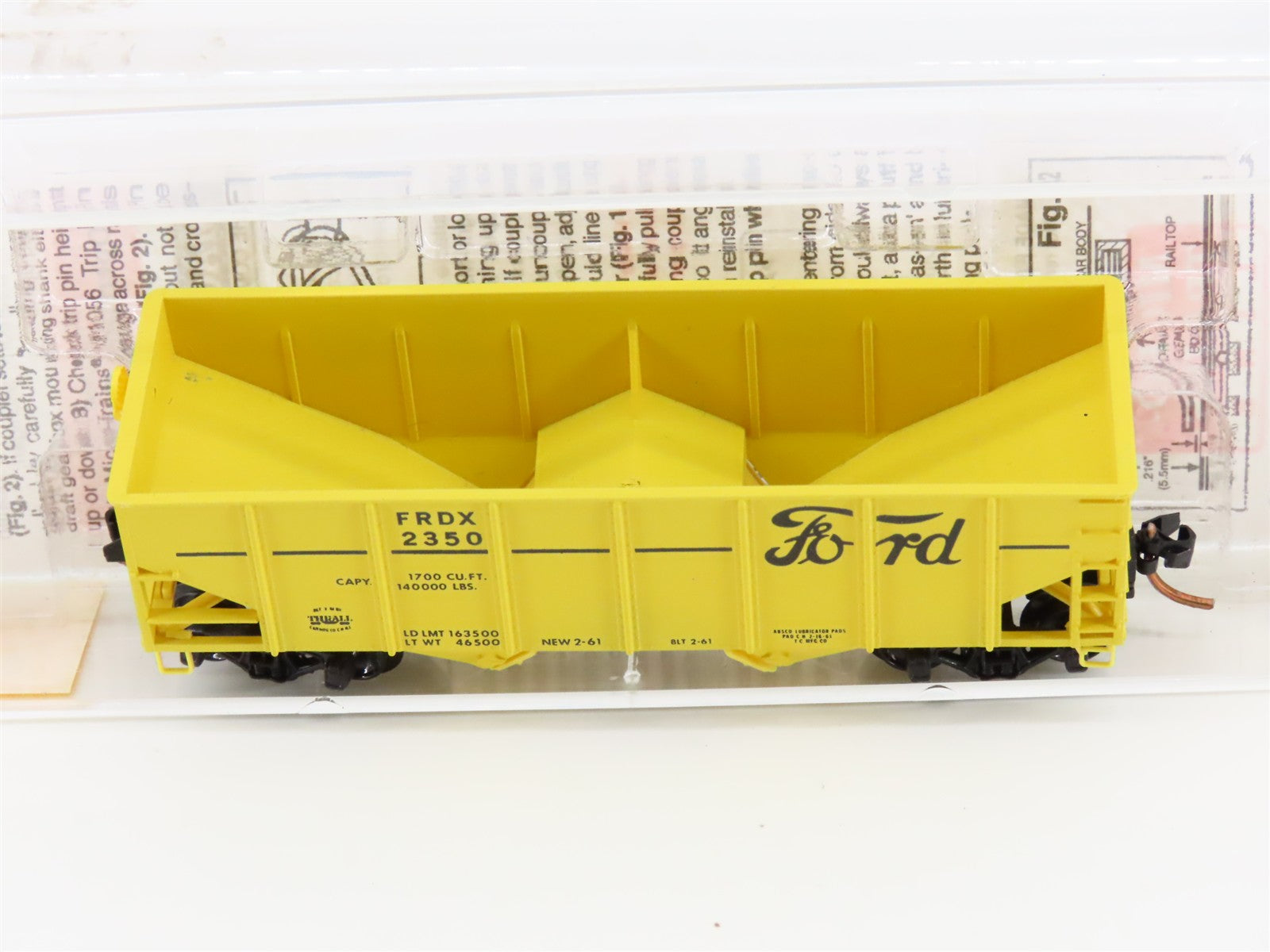 N Scale Micro-Trains MTL 56020 FRDX Ford Motor Company 33' 2-Bay Hopper 2350 RTR