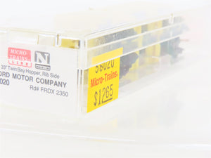 N Scale Micro-Trains MTL 56020 FRDX Ford Motor Company 33' 2-Bay Hopper 2350 RTR