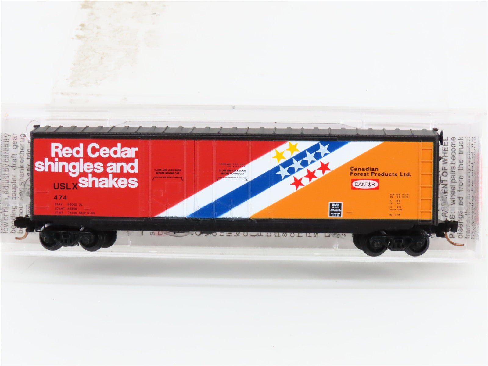 N Scale Micro-Trains MTL 75060 USLX Canadian Forest Products 50' Box Car 474 RTR