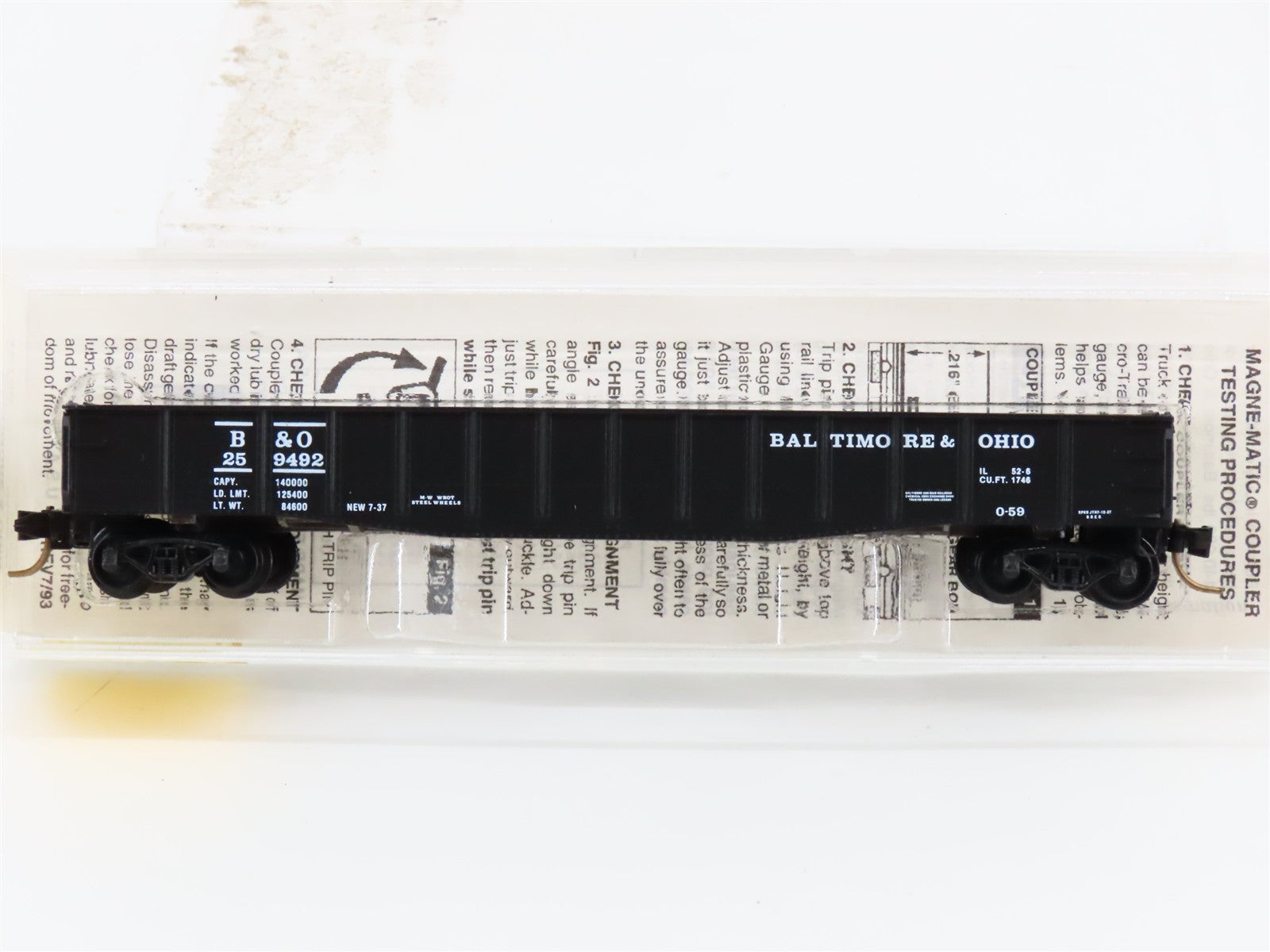 N Scale Micro-Trains MTL 46150 B&O Baltimore & Ohio 50' Gondola 259492 RTR