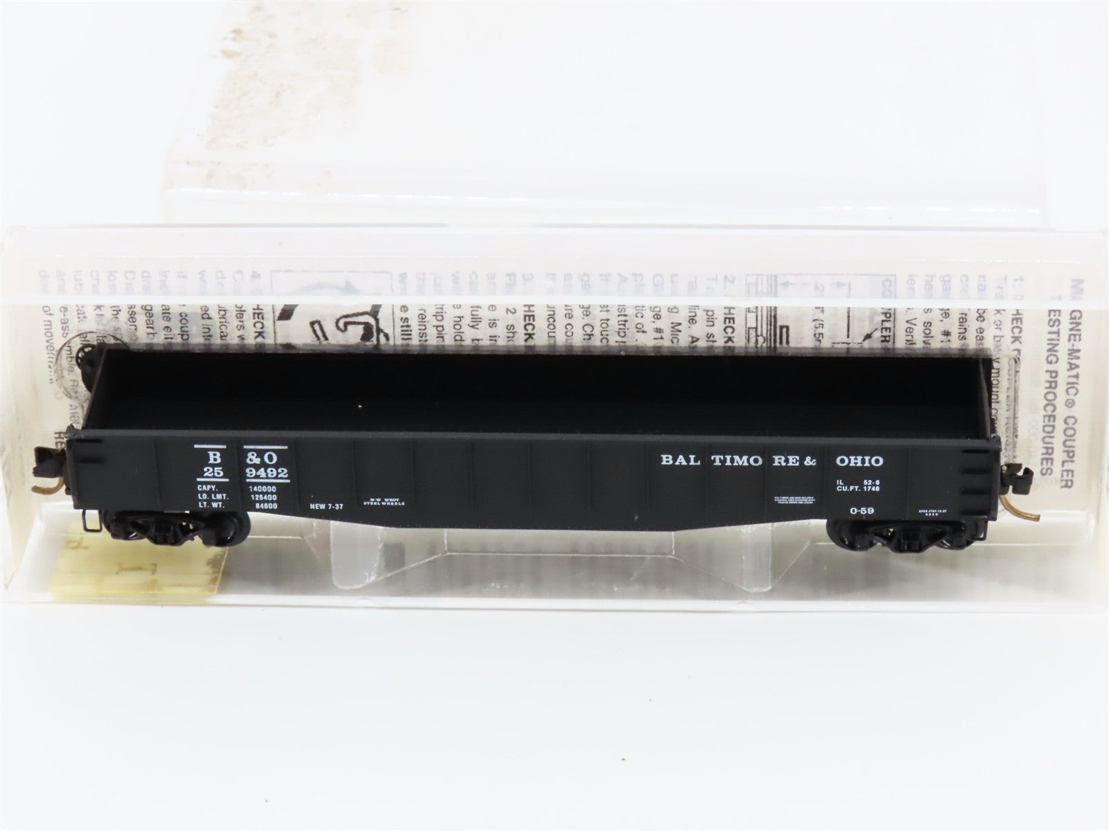 N Scale Micro-Trains MTL 46150 B&O Baltimore & Ohio 50' Gondola 259492 RTR