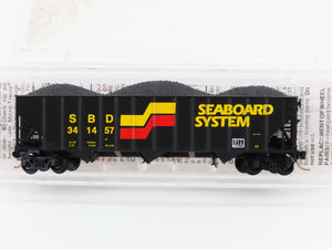 N Scale Micro-Trains MTL 108050 SBD Seaboard System 3-Bay Hopper 341457 w/ Load