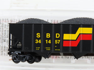 N Scale Micro-Trains MTL 108050 SBD Seaboard System 3-Bay Hopper 341457 w/ Load